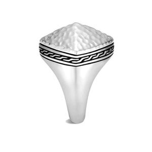 John Hardy Sterling Silver Classic Chain Hammered Cluster Sugarloaf Ring…